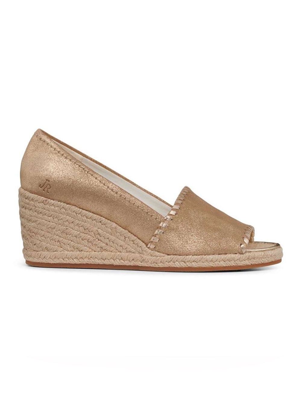 NEW Jack Rogers Palmer Metallic Gold Espadrille Wedges - 9